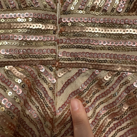 Theia Sequin Embroidered Tulle Kimono Jumpsuit - size 2 - Picture 10 of 11